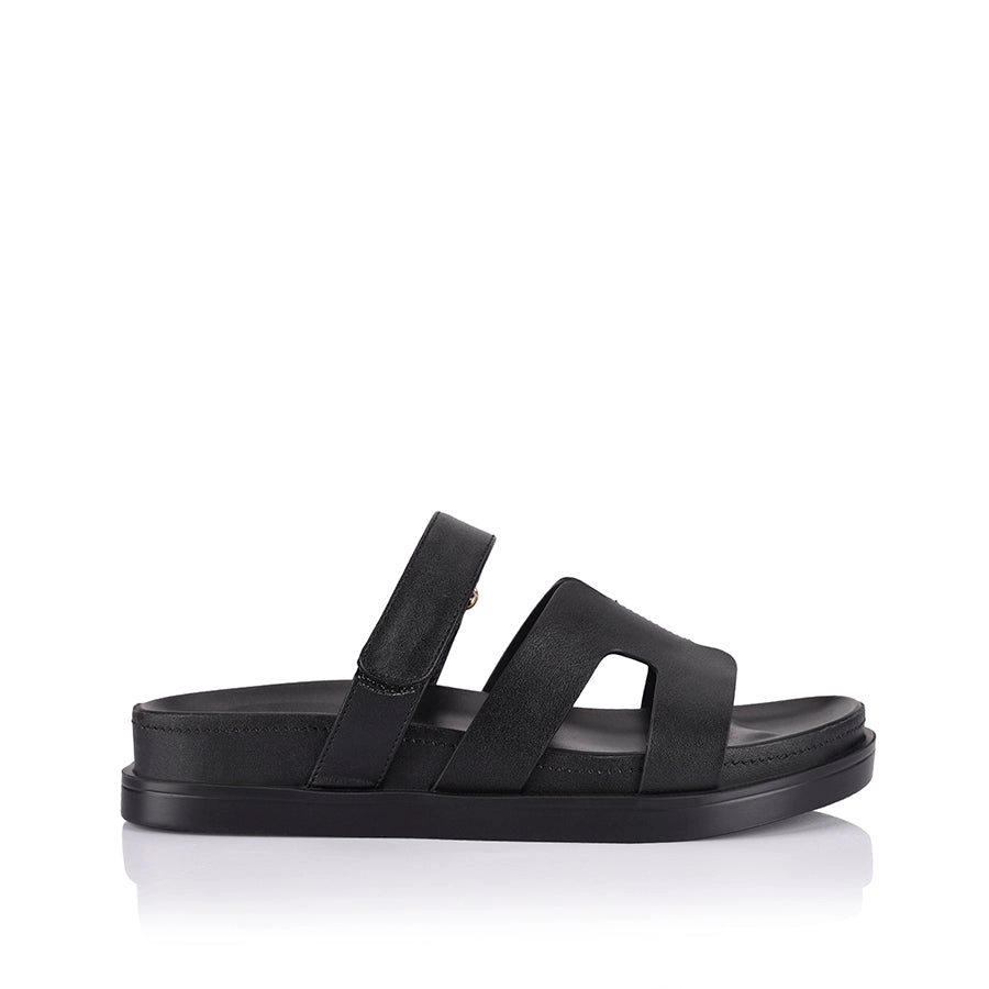 Verali Oswald Footbed Slides Black