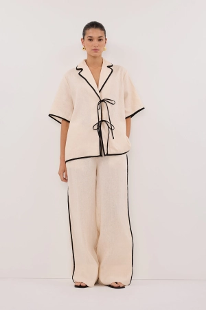 VON CREAM LINEN PANT