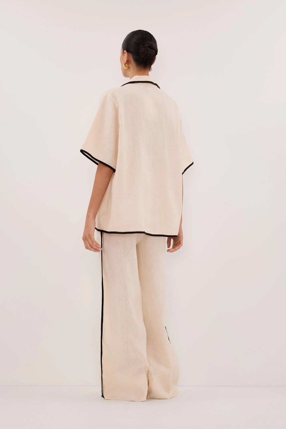 VON CREAM LINEN PANT