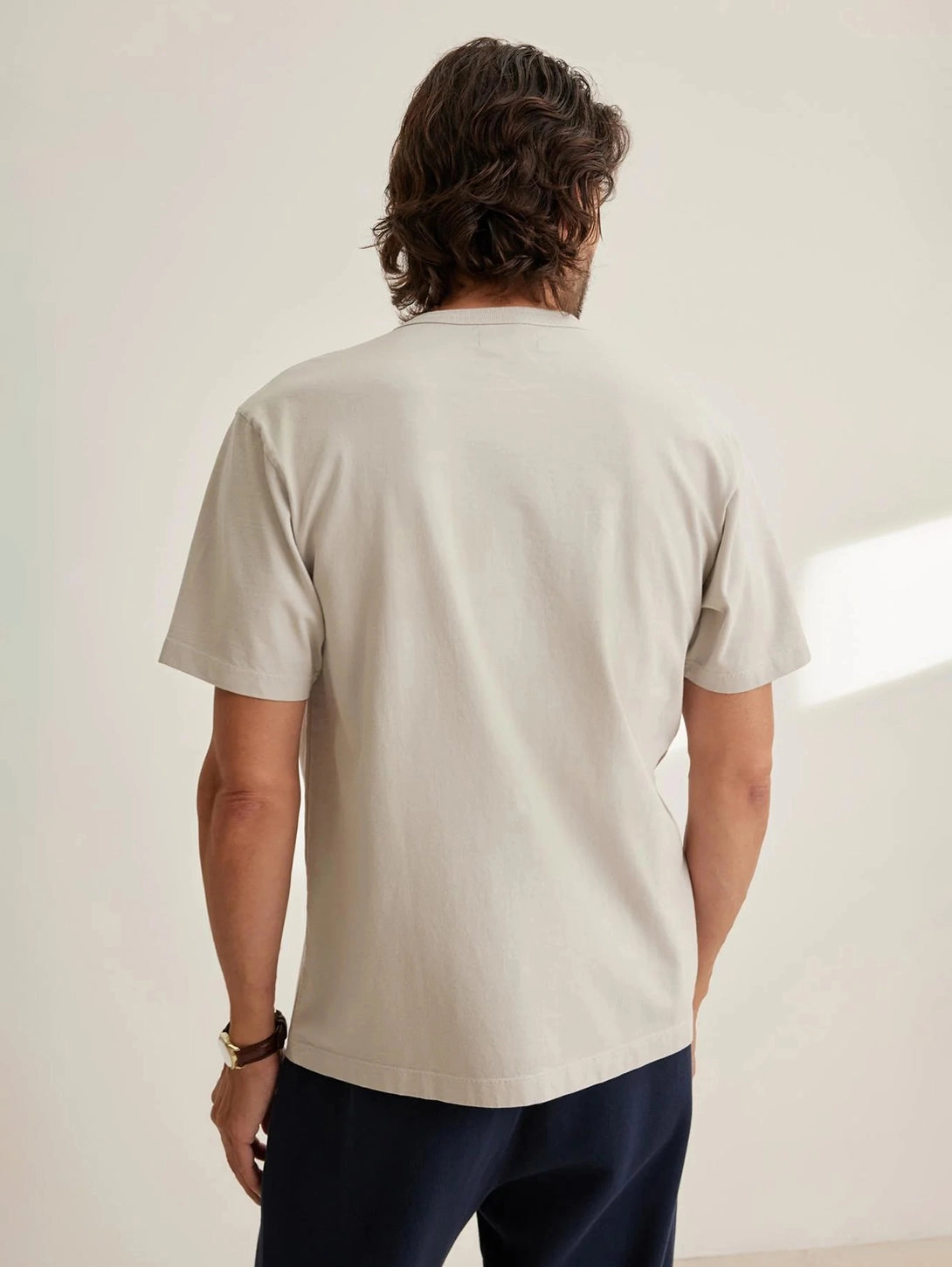 Wells Midweight Tee - Pebble