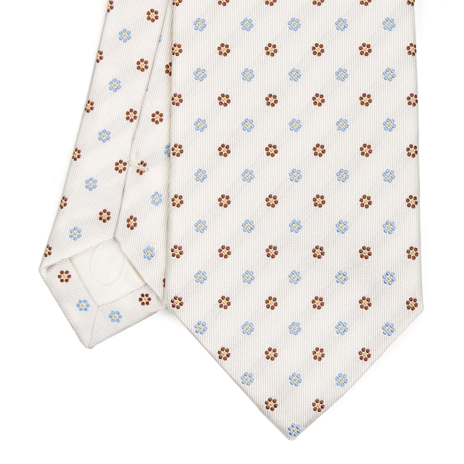 WHITE SARTORIAL JACQUARD SILK TIE