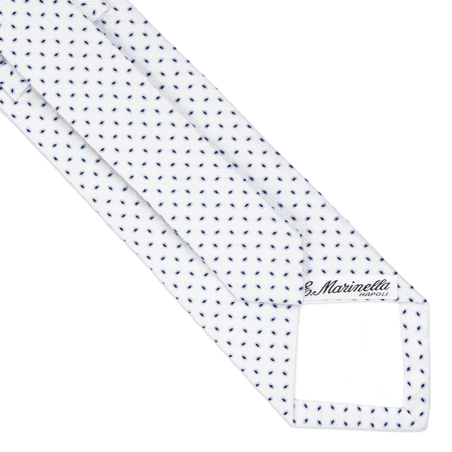 WHITE SARTORIAL JACQUARD SILK TIE
