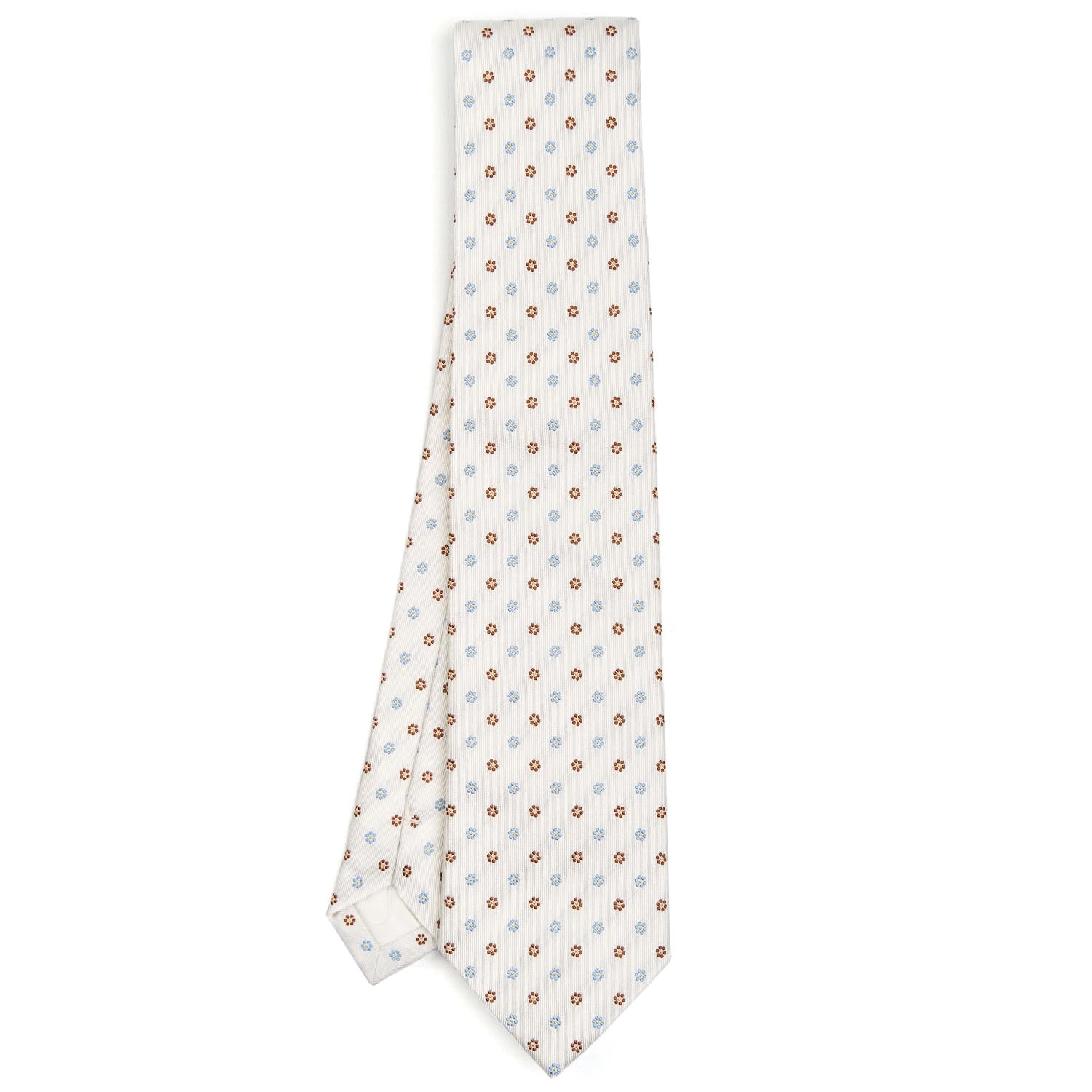 WHITE SARTORIAL JACQUARD SILK TIE