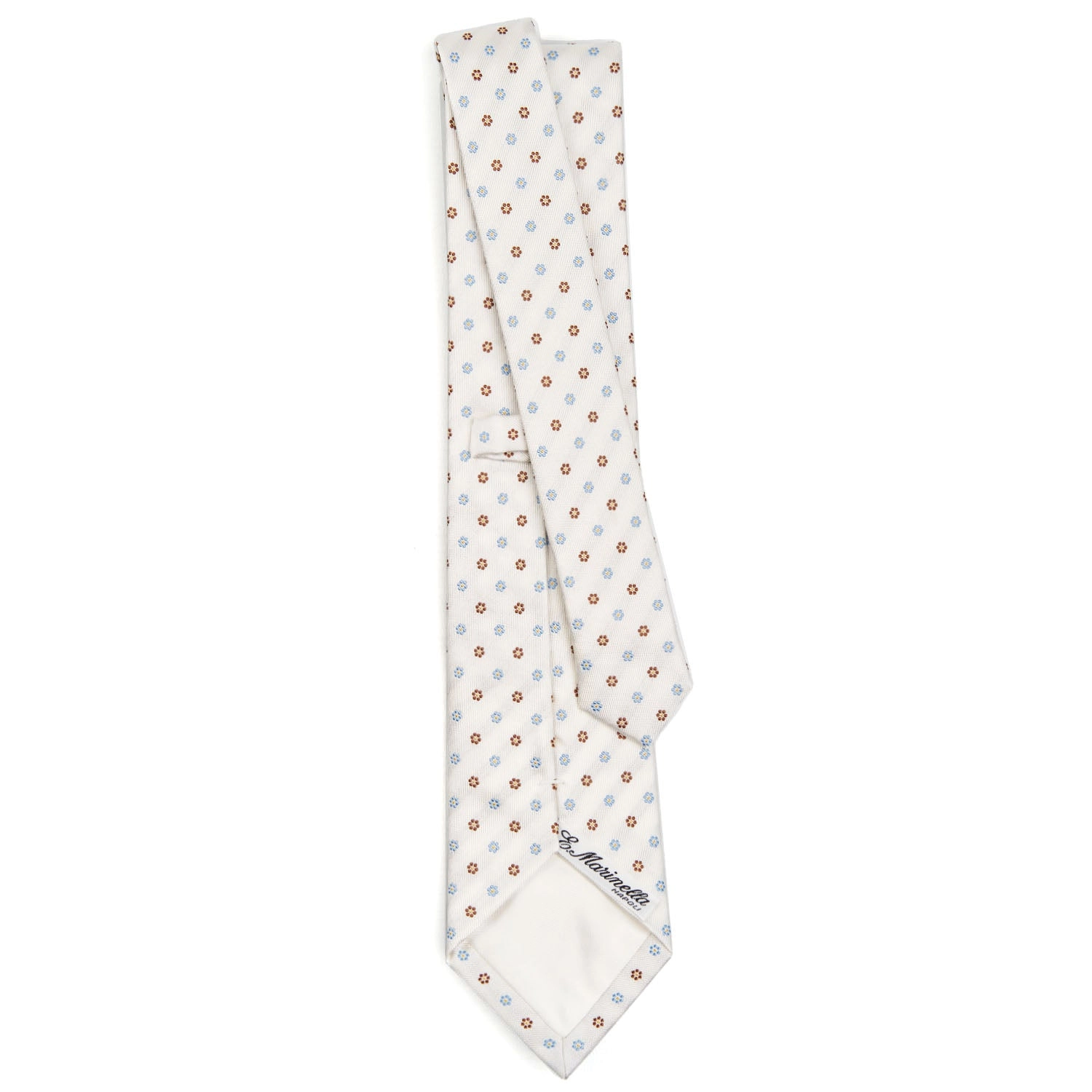WHITE SARTORIAL JACQUARD SILK TIE
