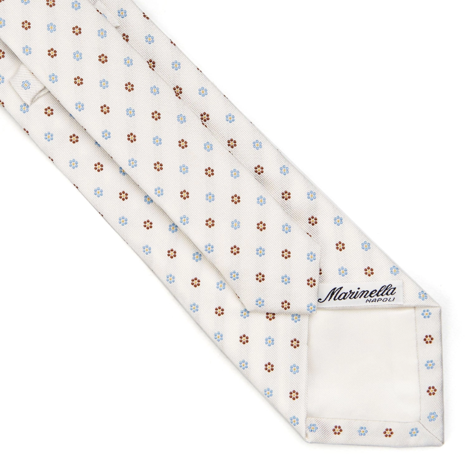 WHITE SARTORIAL JACQUARD SILK TIE