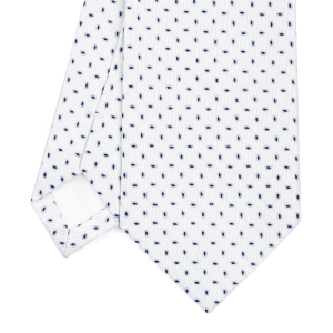 WHITE SARTORIAL JACQUARD SILK TIE