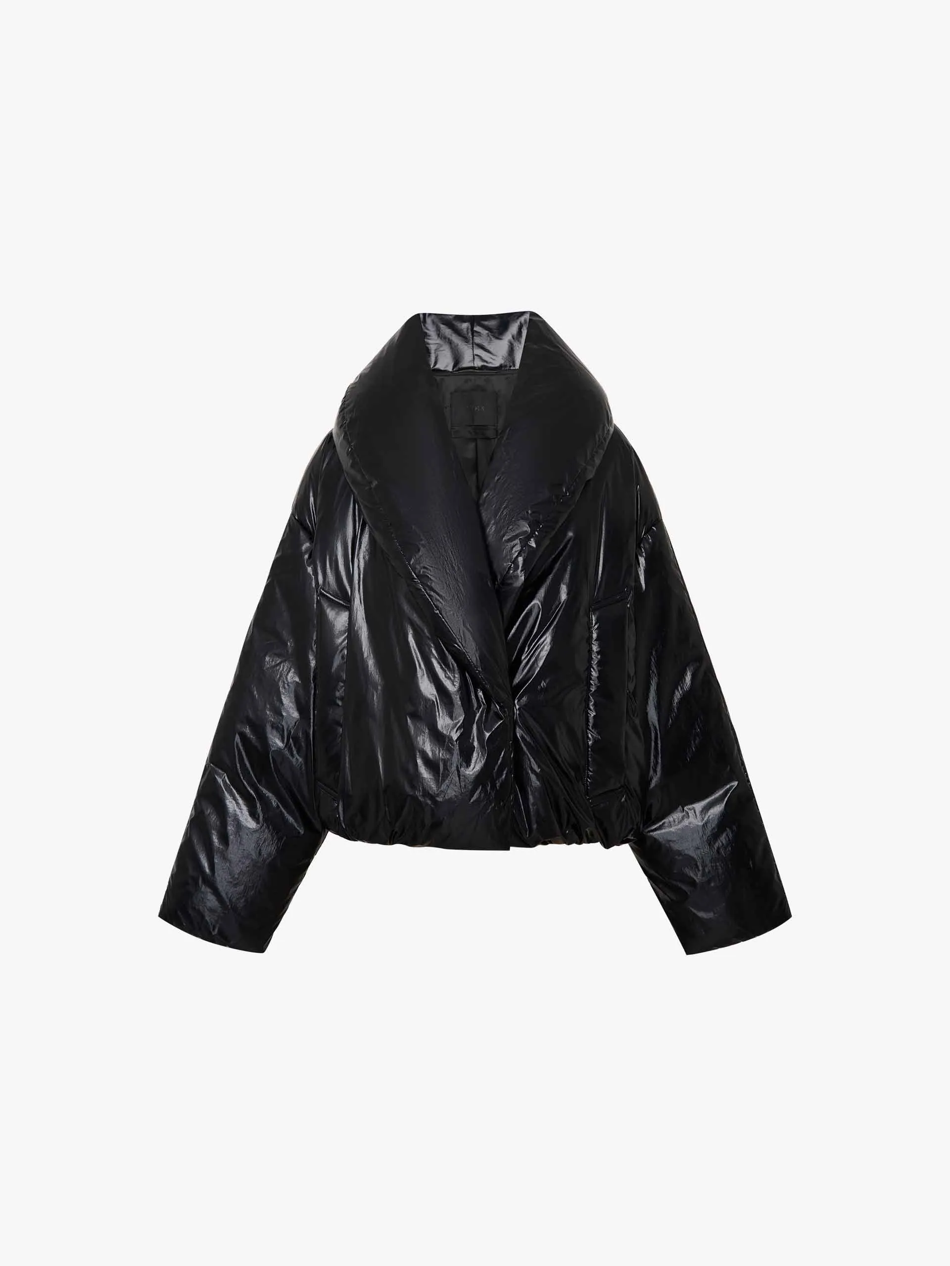 Wide Collar Cropped Jacket
