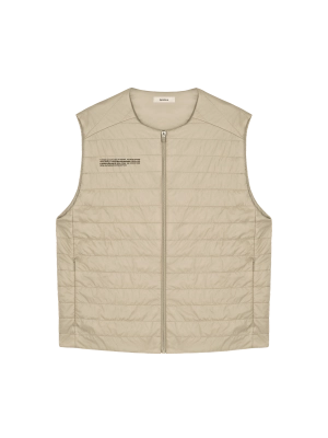 Womens Flower-Warmth Lite Gilet—Wheat Beige