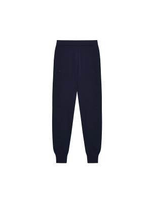 Womens Regenerative Merino Wool Track Pants—navy