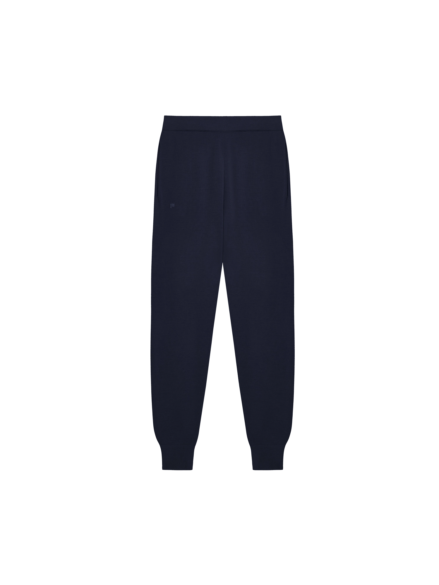 Womens Regenerative Merino Wool Track Pants—navy