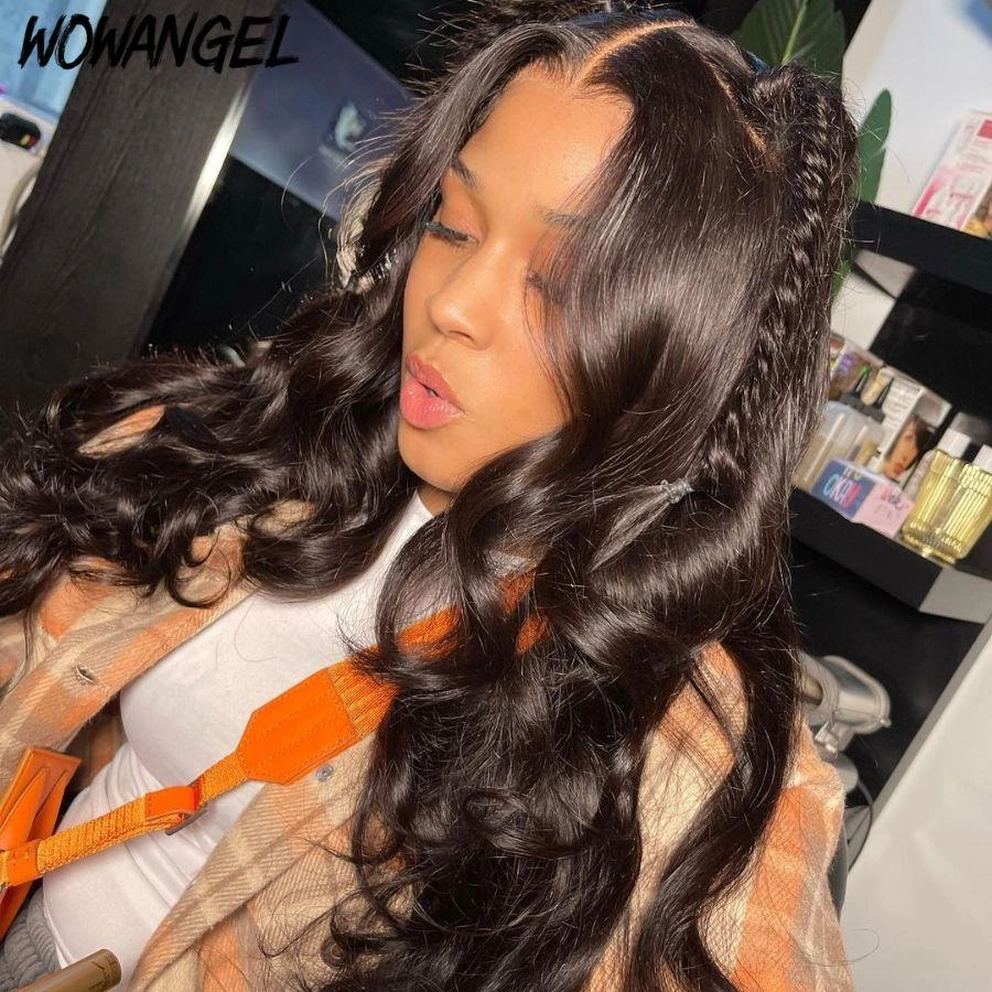 WOWANGEL 360 Invisible Strap HD Lace Wig Body Wave Pre Plucked Clean Hairline