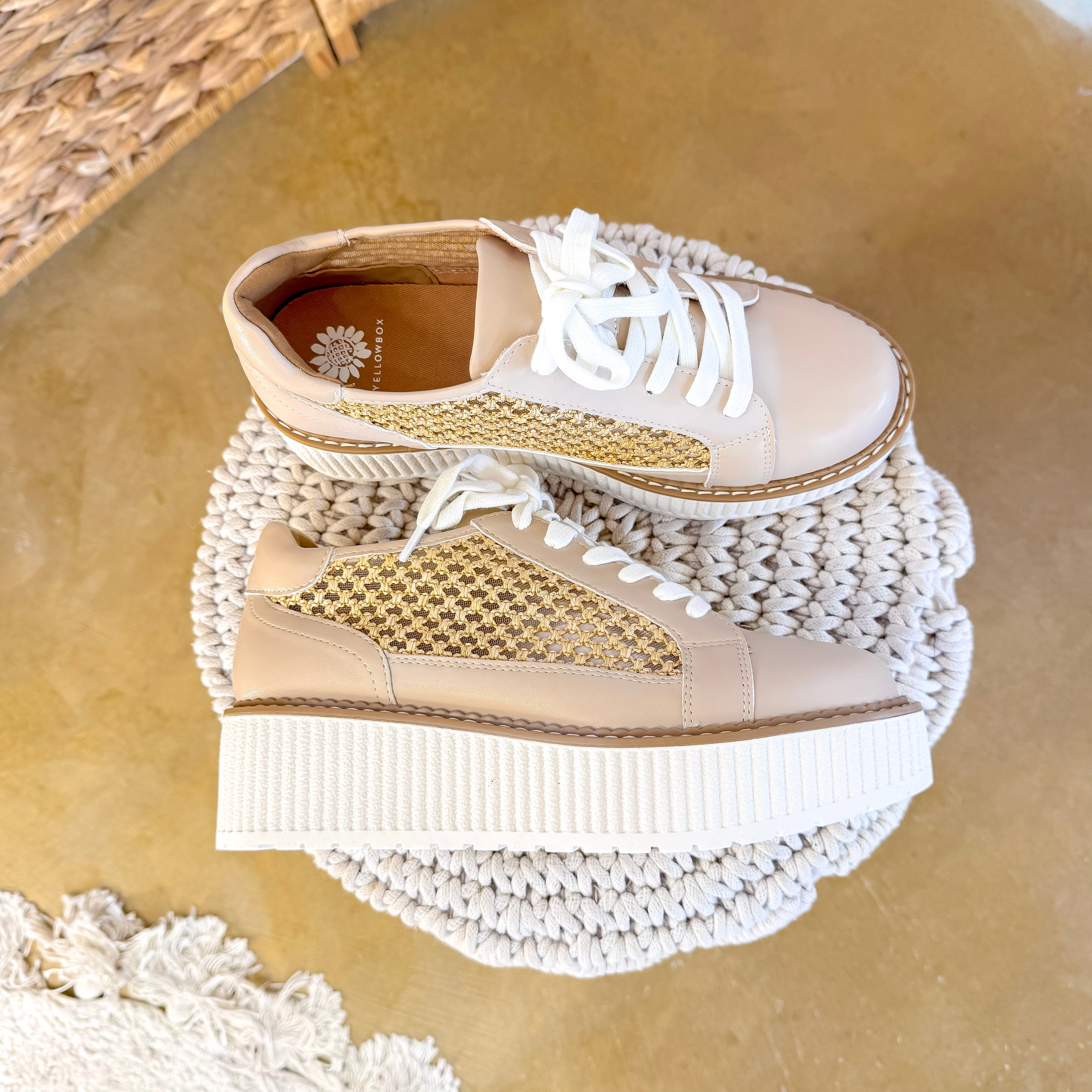 Yellow Box | Mercer Mesh Flatform Sneaker in Natural
