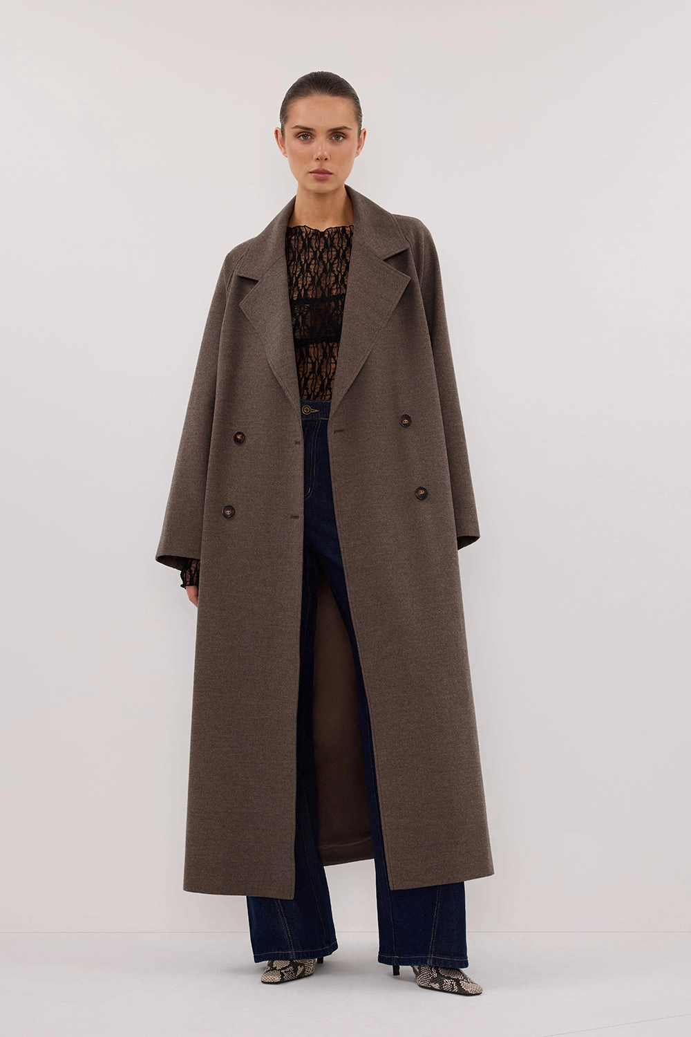 YORK COFFEE OVERSIZED WOOL BLEND COAT