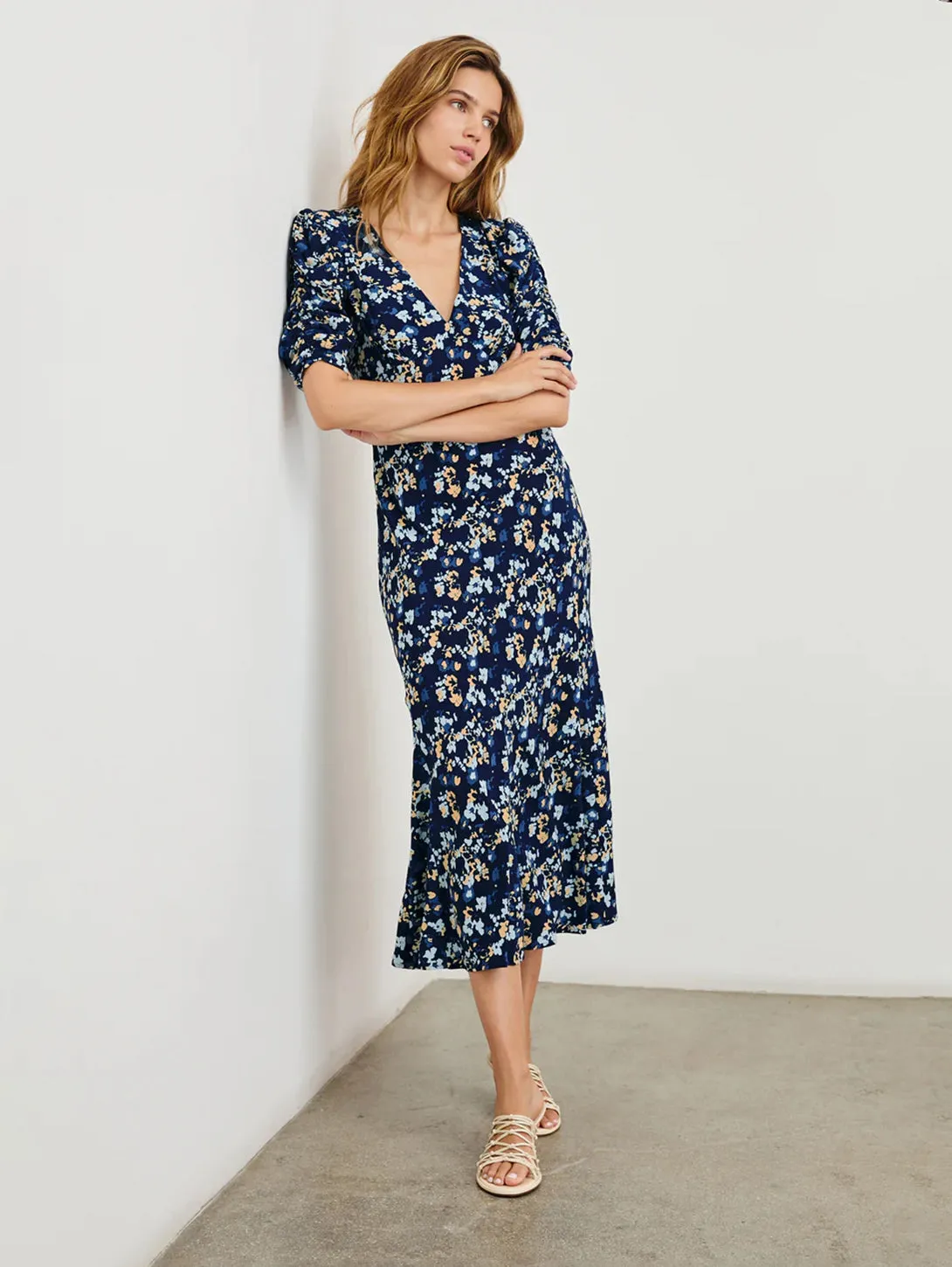 Zariah Dress - Navy Flora