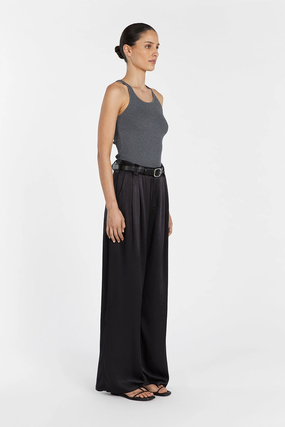 ZOE SLATE SATIN PANT