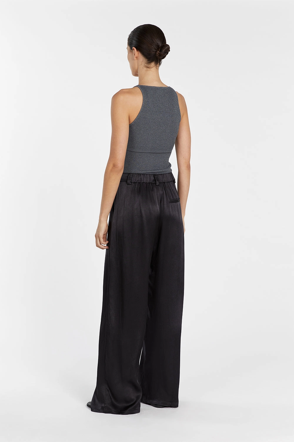 ZOE SLATE SATIN PANT